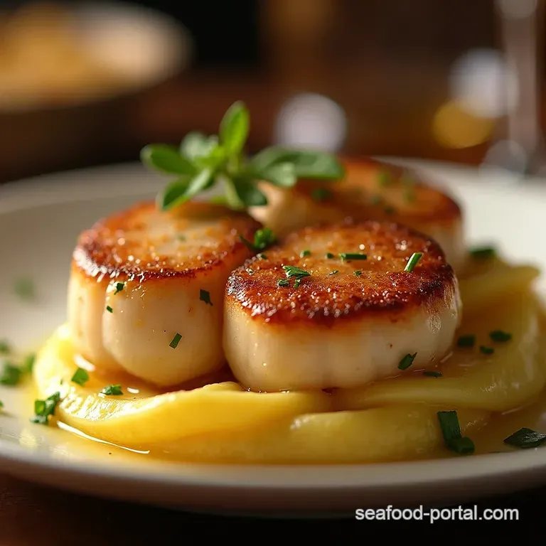 The Perfect Sear Chef Ramsays Signature PanSeared Scallops with Brown Butter Lemon presentation