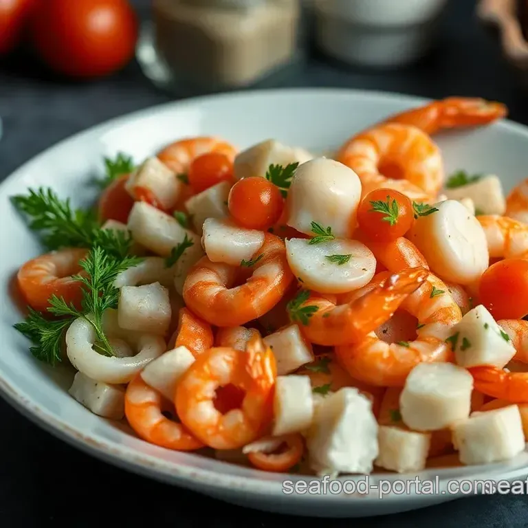 Refreshing Mixed Seafood Salad