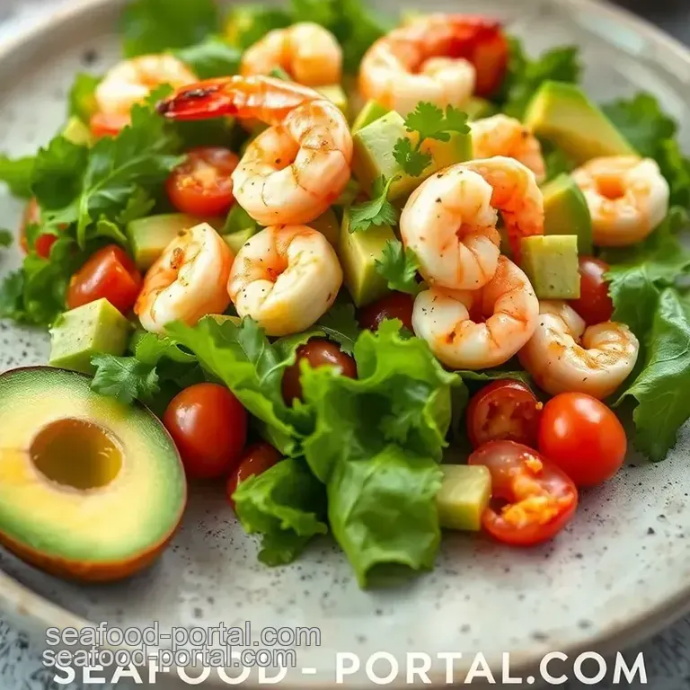 Zesty Quick Shrimp Avocado Salad presentation