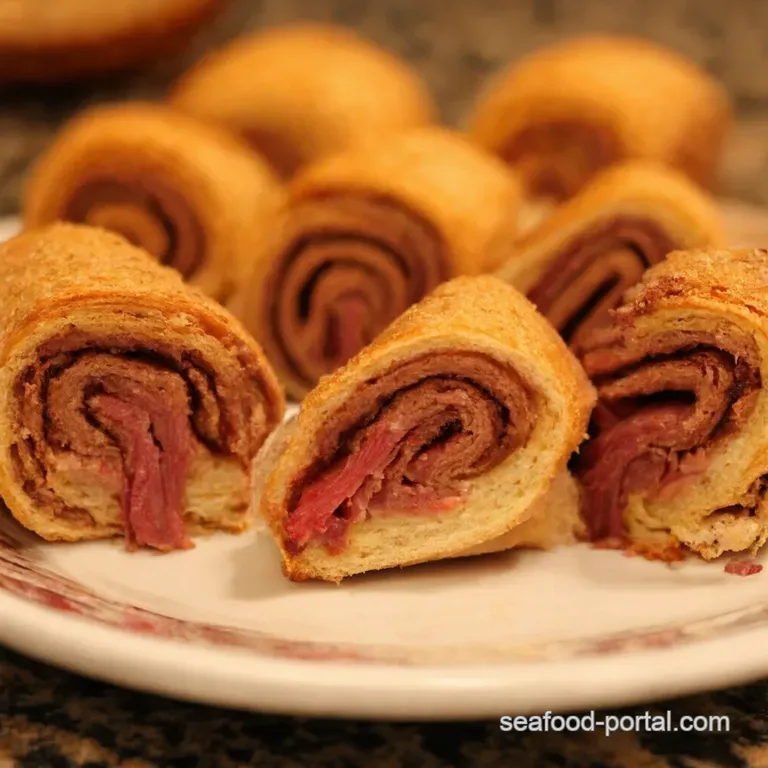 Reuben Rendezvous Pinwheels a Swirl of Savory Delight presentation