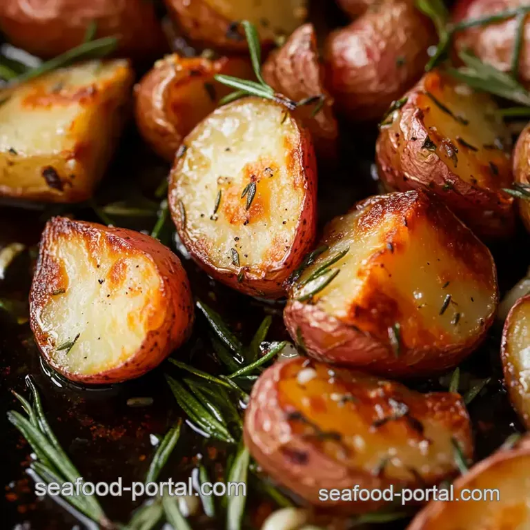 Roasted Red Bliss Potatoes with Garlic and Rosemary presentation