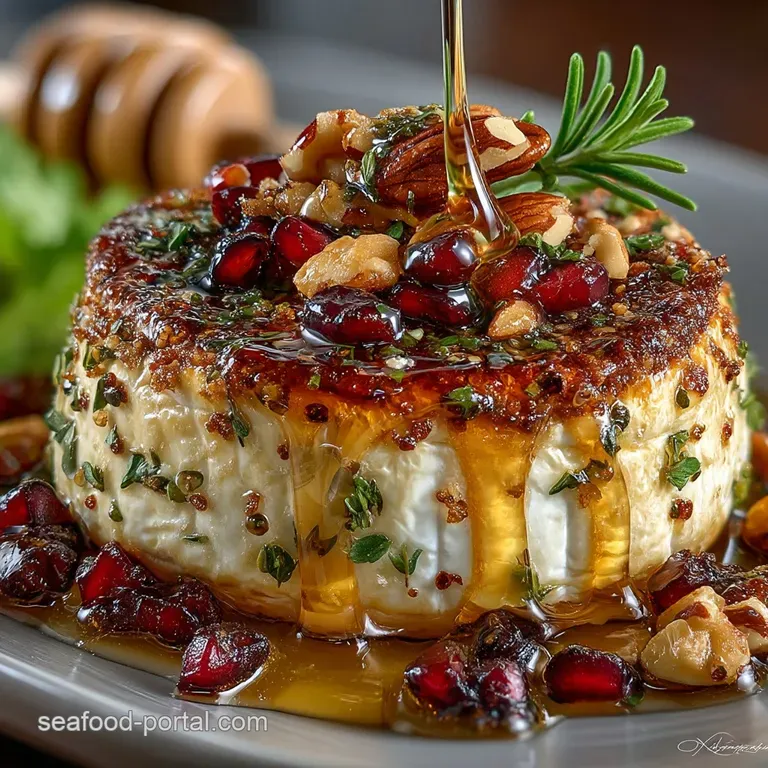 The Golden Wheel Effortless Baked Brie with Rosemary Honey and Toasted Pecans