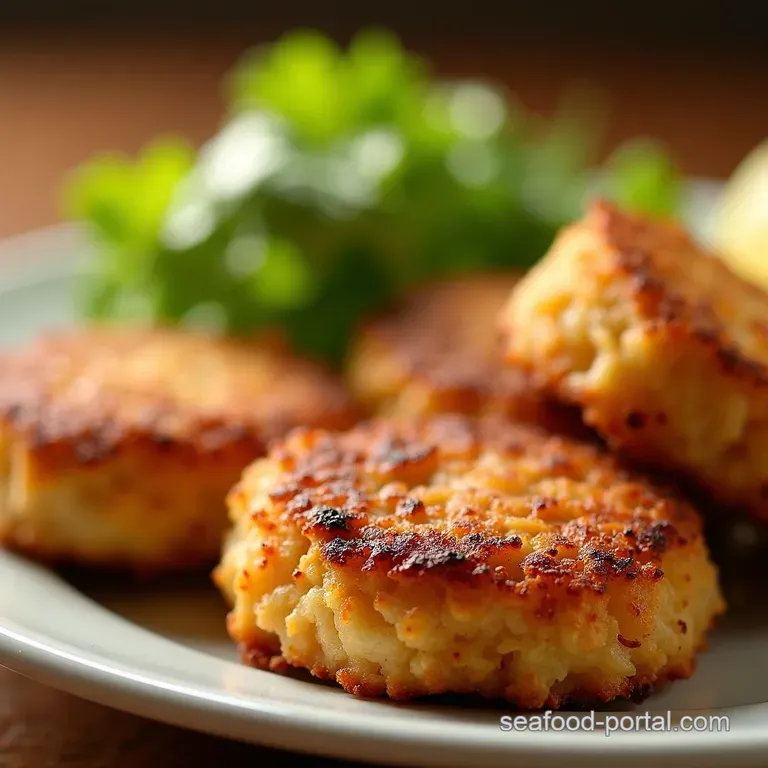 Salmon Croquettes presentation