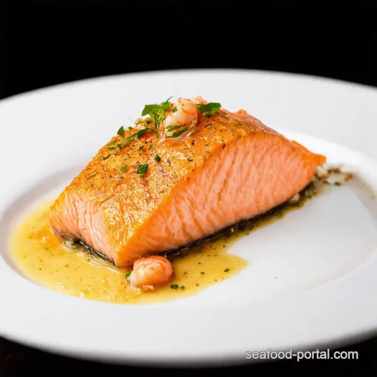 Salmon Fit for a King or Queen Crab Shrimp Stuffed Delight