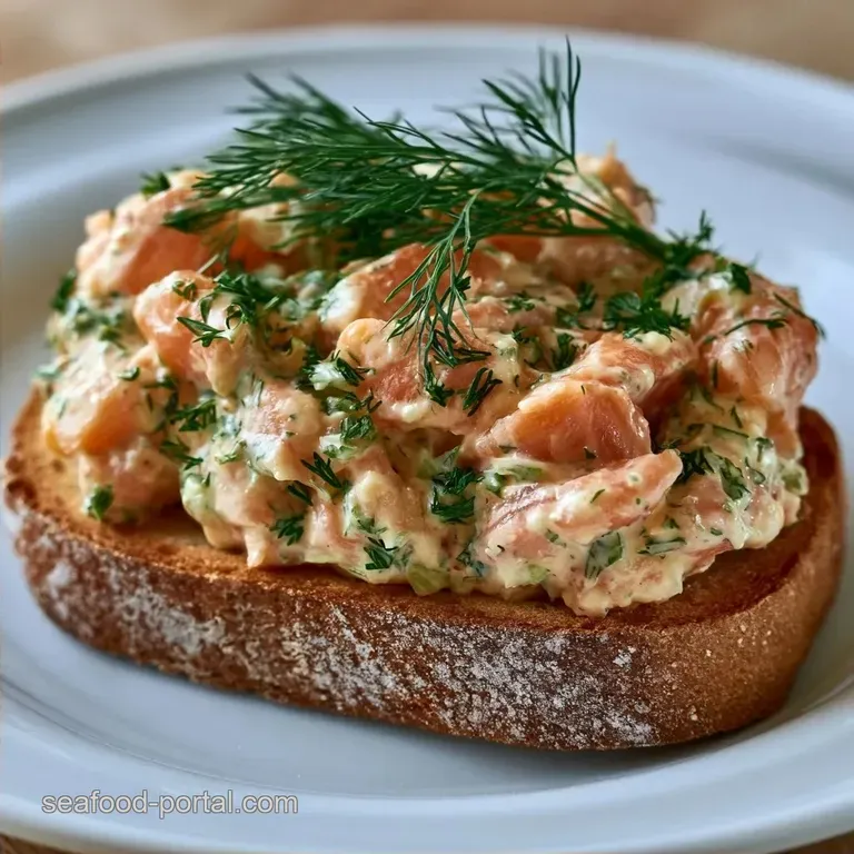 Salmon Salad Sandwich with Dill: Creamy and Zesty