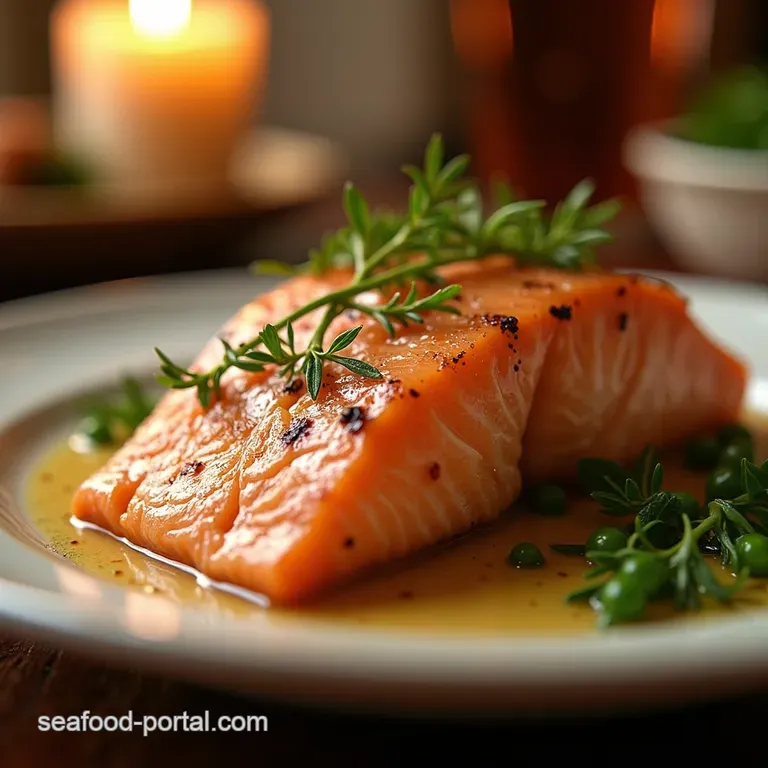 Salmon Sunset Seared Salmon with Citrus Pearl Couscous Avocado Crema presentation