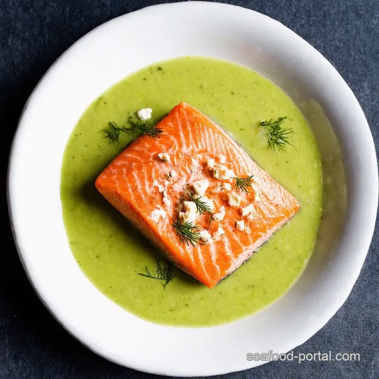 Salmon with Creamy Feta Dill Sauce A Mediterranean Delight