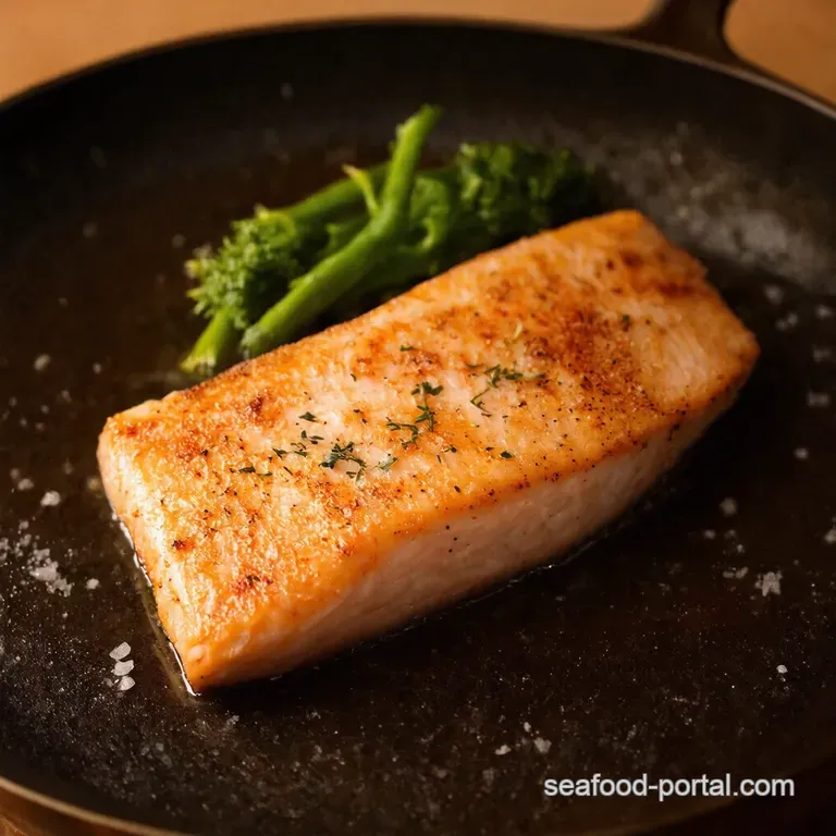 Salt and Scales Panseared Hake with Lemonherb Butter presentation