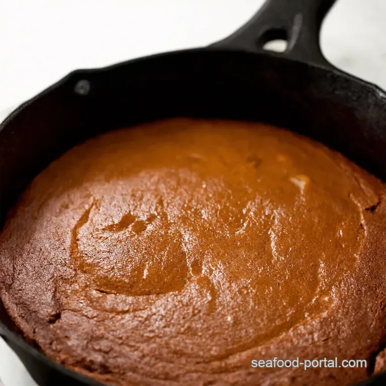 Salted Caramel Chocolate Brownie Skillet presentation