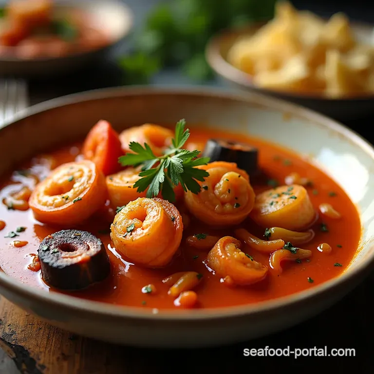 San Francisco Soul a Classic Cioppino Seafood Stew presentation