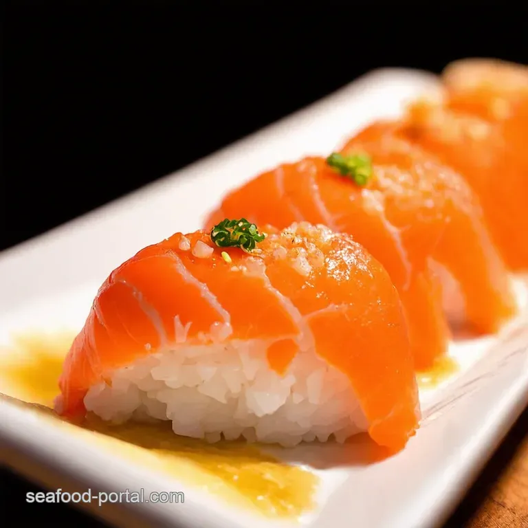 Sashimi Rice Bites a Speedy Seafood Delight presentation
