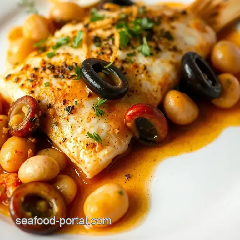 Sautéed Flounder with Shellfish Medley: A Coastal Delight presentation