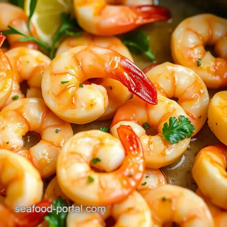 Garlic Butter Shrimp with Lemon presentation