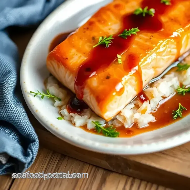 Sautéed Salmon with Honey Soy Glaze presentation
