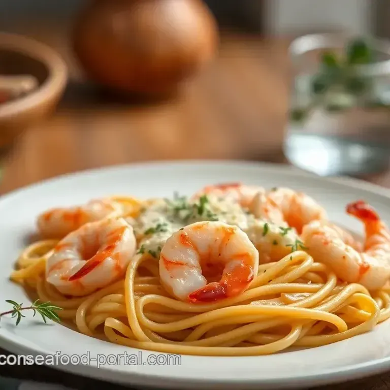 Creamy Sautéed Shrimp Pasta with Garlic and Herbs