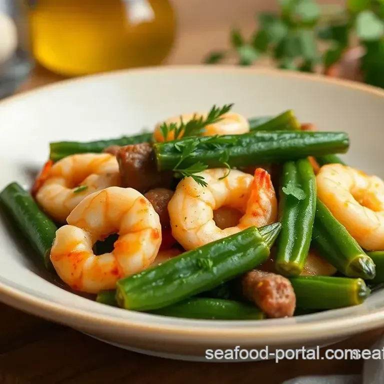 Sautéed Shrimp & Sausage Okra Delight