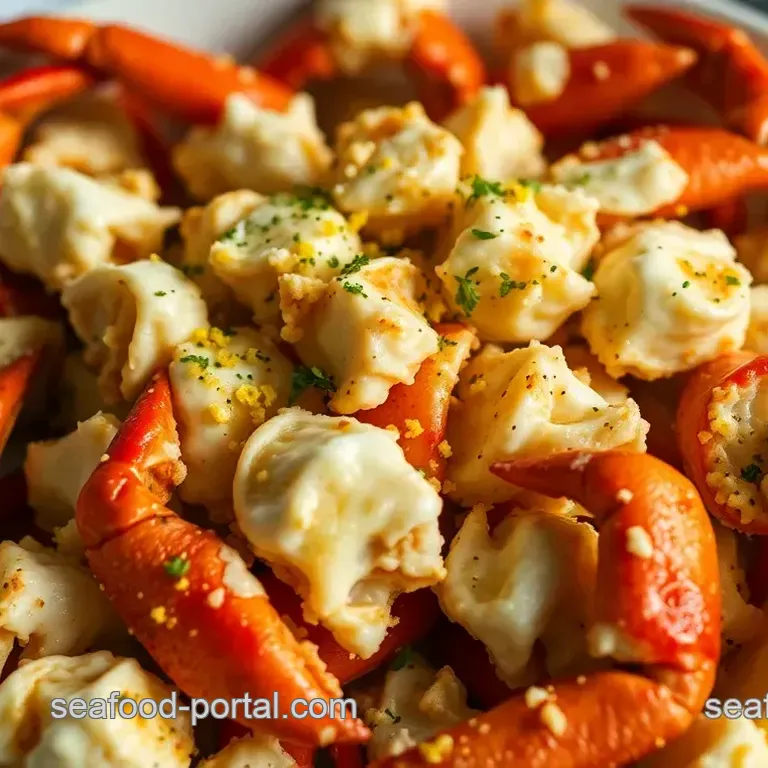 Savory Crab Clusters with Garlic Butter and Lemon Zest