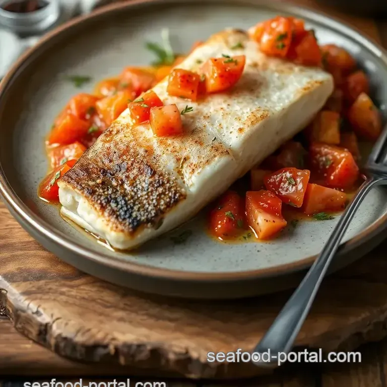 Pan-Seared Sea Bass with Fresh Tomato Salsa presentation