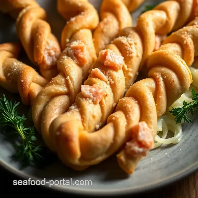 Savory Salmon Biscuit Twists presentation