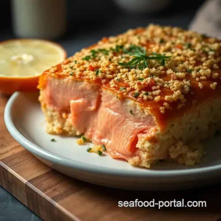 Savory Salmon Loaf: a Classic British Delight presentation