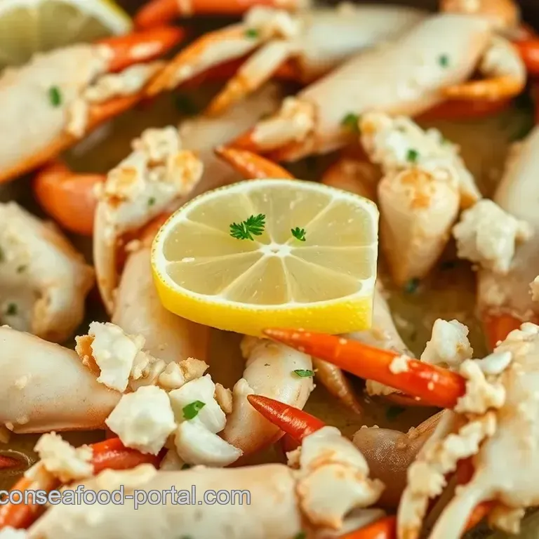 Savory Steamed Dungeness Crab Legs with Garlic Butter