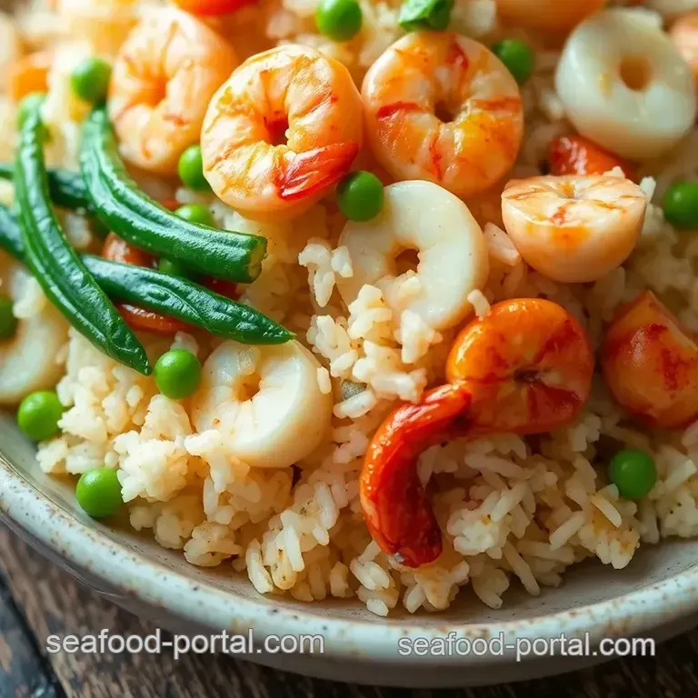 Seafood Fried Rice presentation