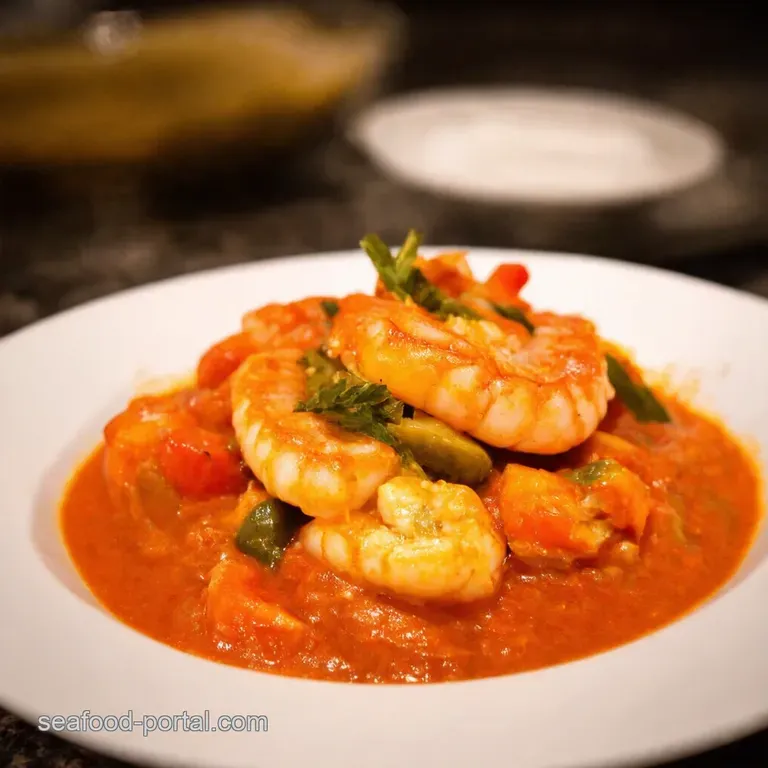 Seafood Symphony in Tomatobutter Bliss presentation