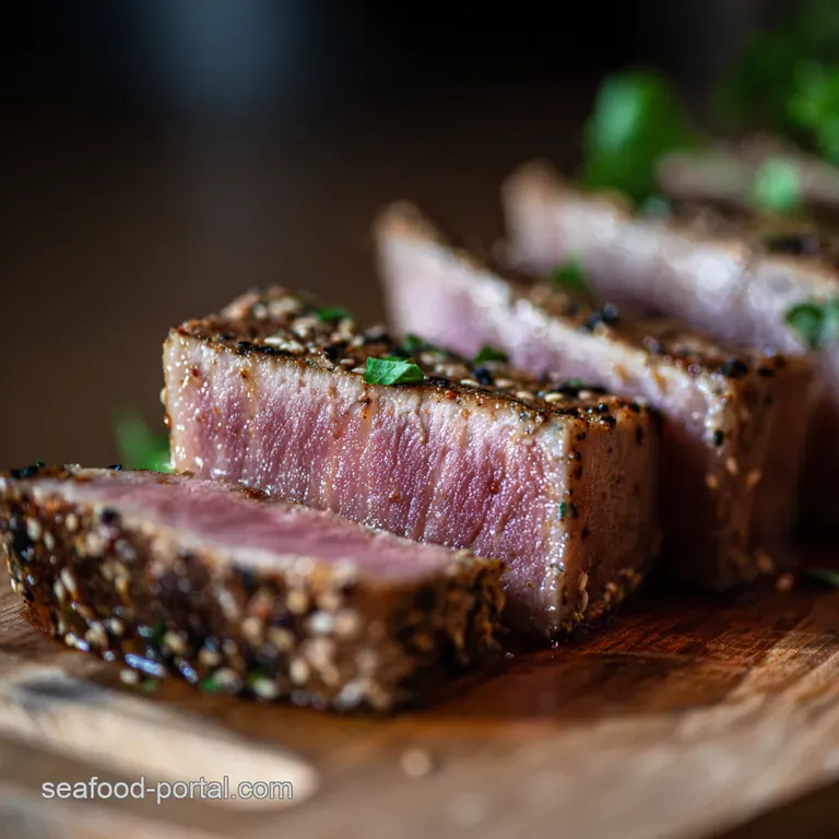 Seared Tuna Steak with SesameGinger Glaze