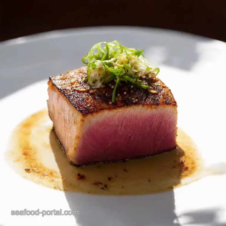 Seared Yellowfin Tuna Steaks with SesameGinger Glaze and Bok Choy