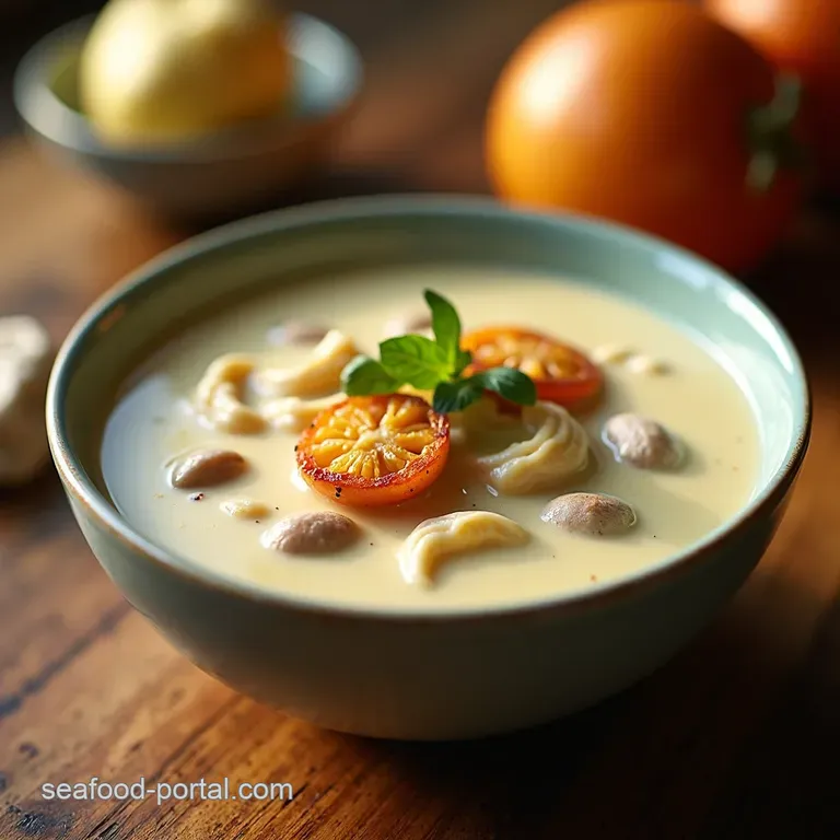 Seaside Serenity Creamy Clam Chowder That Sings presentation