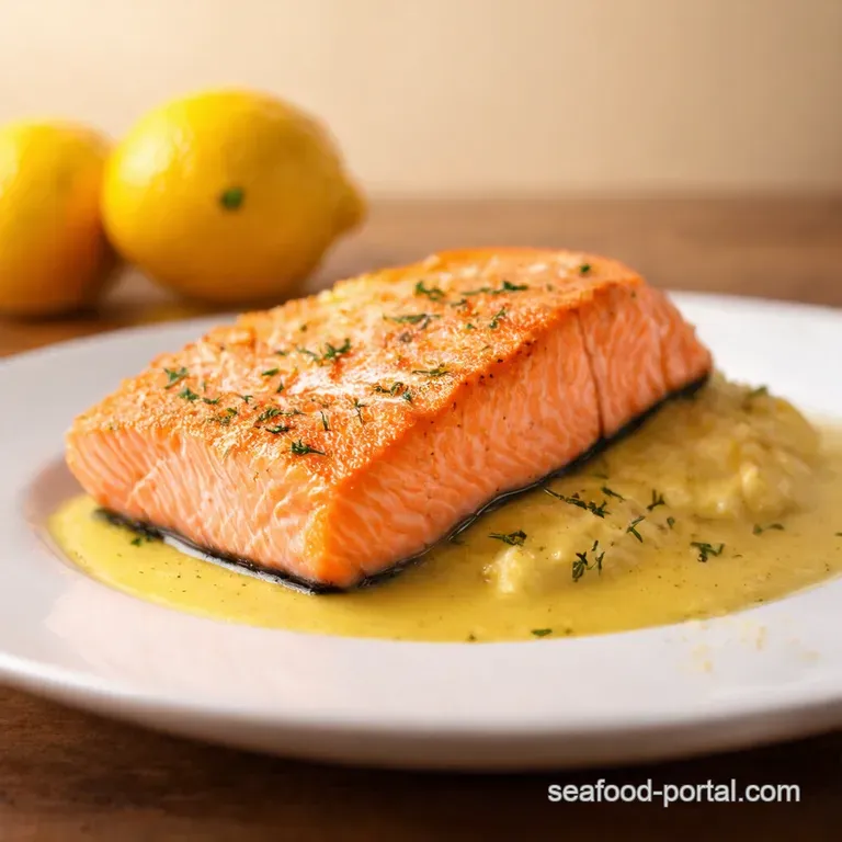 Sensational Panseared Salmon with Zesty Lemon Dijon Sauce presentation