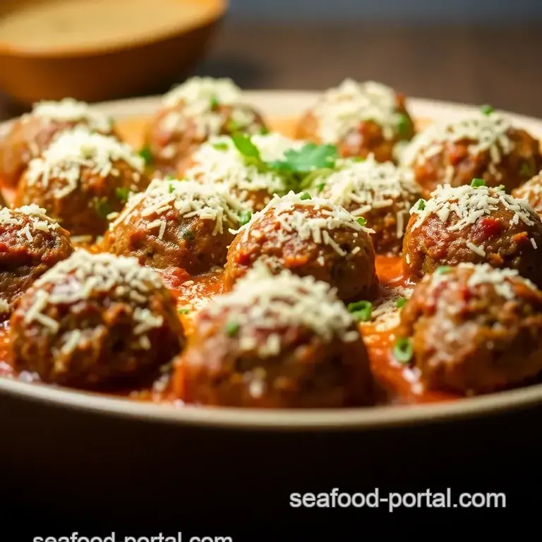 Seriously Good Baked Italian Meatballs presentation