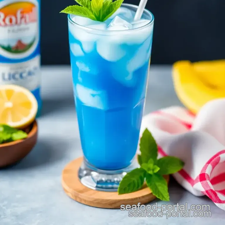 Deep Blue Sea Drink presentation