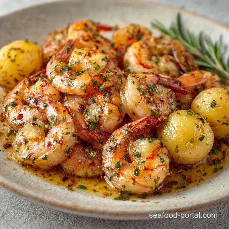 Sheet Pan Shrimp Potatoes: Garlic Butter Roasted