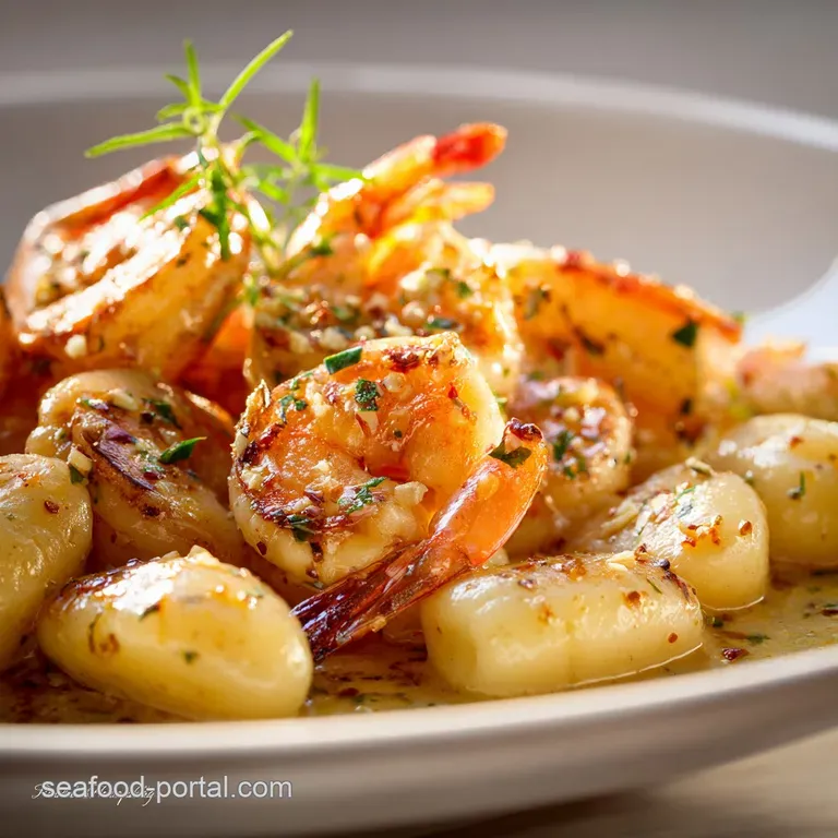 Shrimp and Gnocchi with Brown Butter Lemon and Chives: a Weeknight Stunner presentation