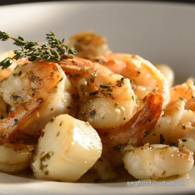 Shrimp and Scallop Scampi presentation