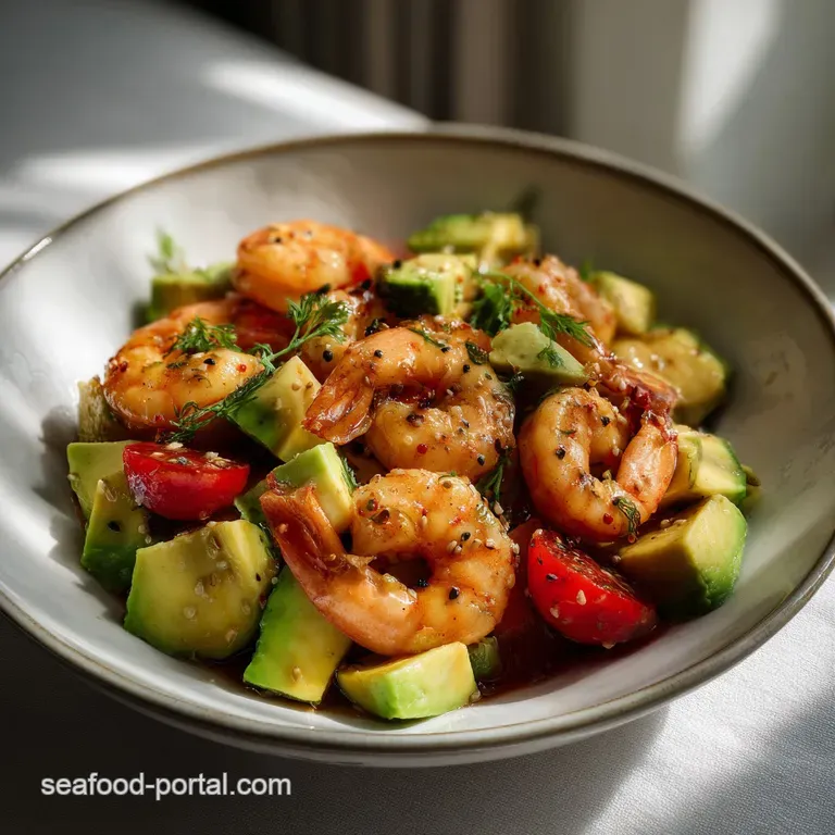 Healthy Shrimp Avocado Salad Without Mayo: Seared & Zesty