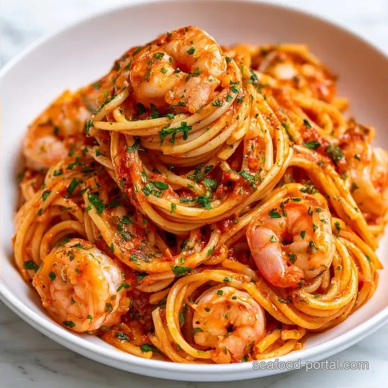 Shrimp Marinara Spaghetti in 20 Minutes