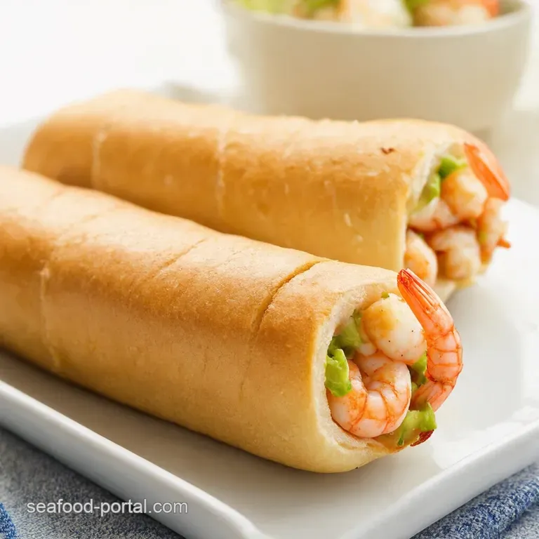 Shrimp Salad Hot Dog Rolls with Chunky Avocado Salsa