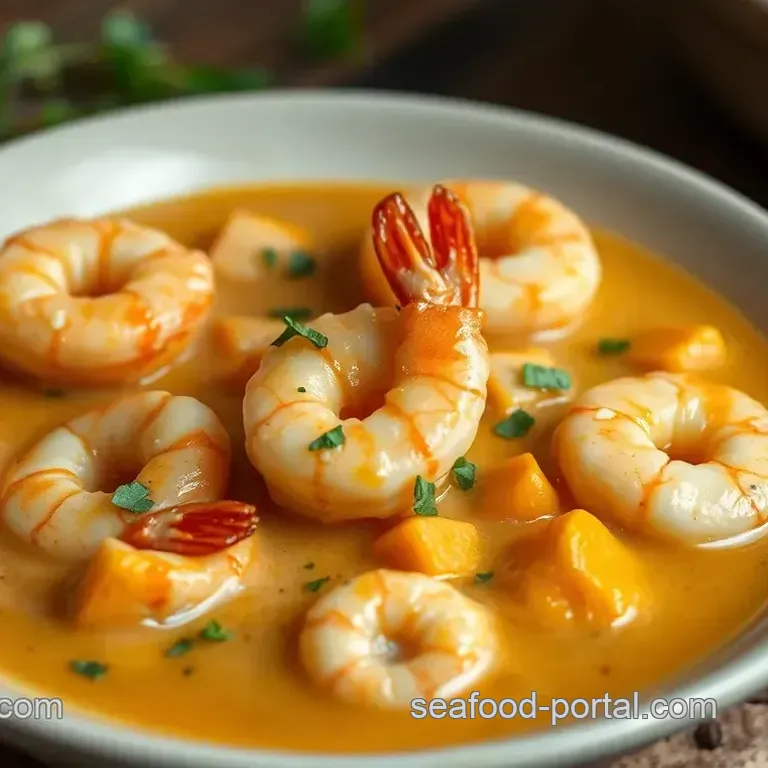 Warm & Comforting Simmered Shrimp in Creamy Sweet Potato Stew Simmered Shrimp in Creamy Sweet Potato Stew