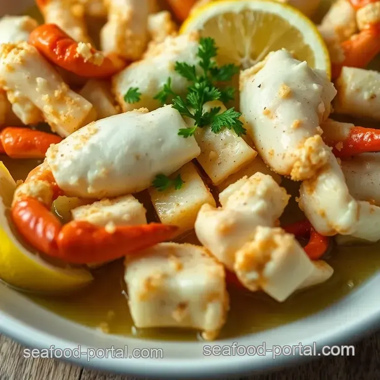 Simply Steamed Snow Crab Legs with Garlic Butter Dipping Sauce presentation