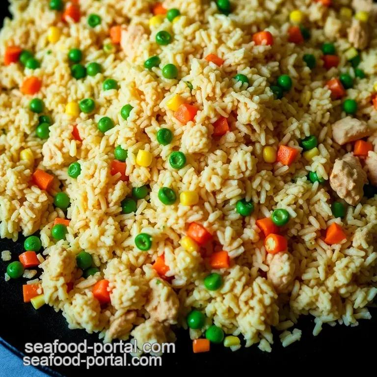 Sizzling Chicken Fried Rice on the Blackstone Griddle presentation