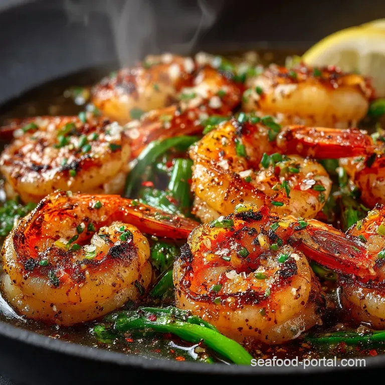 Sizzling Samurai Prawns RestaurantStyle Hibachi Shrimp presentation