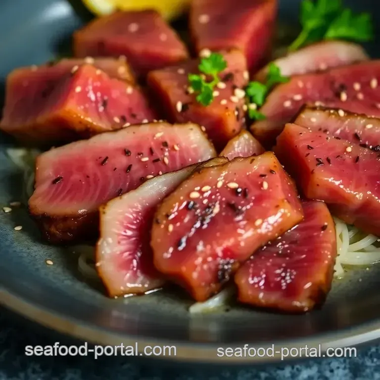 Sizzling Seared Ahi Tuna: a Taste of the Tropics presentation