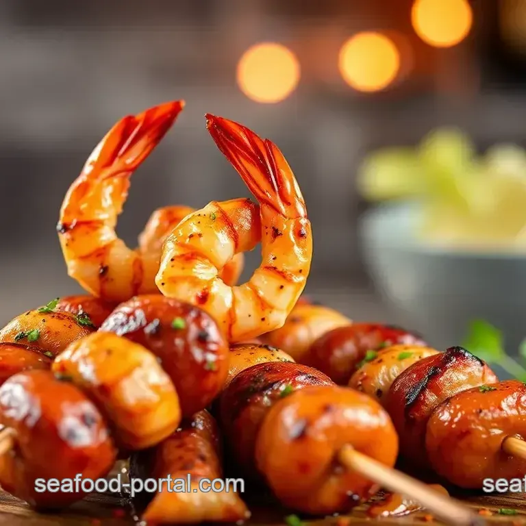 Sizzling Shrimp and Sausage Skewers Delight