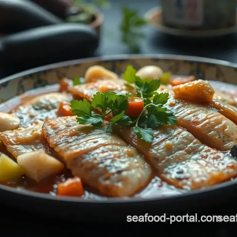 Sizzling Tilapia with Saluyot and Bamboo Shoots