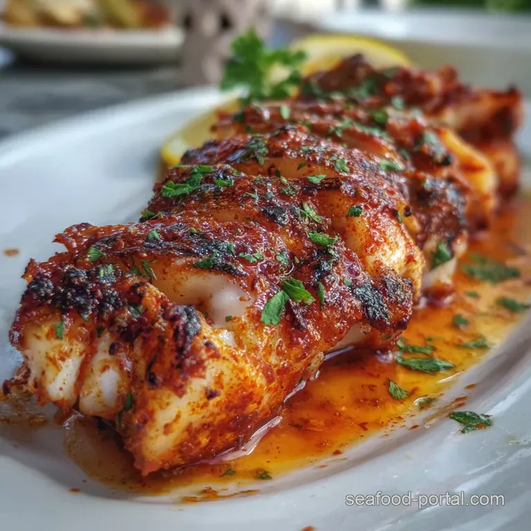 Grilled Monkfish: Skippers Lobster-Like Tail Recipe presentation