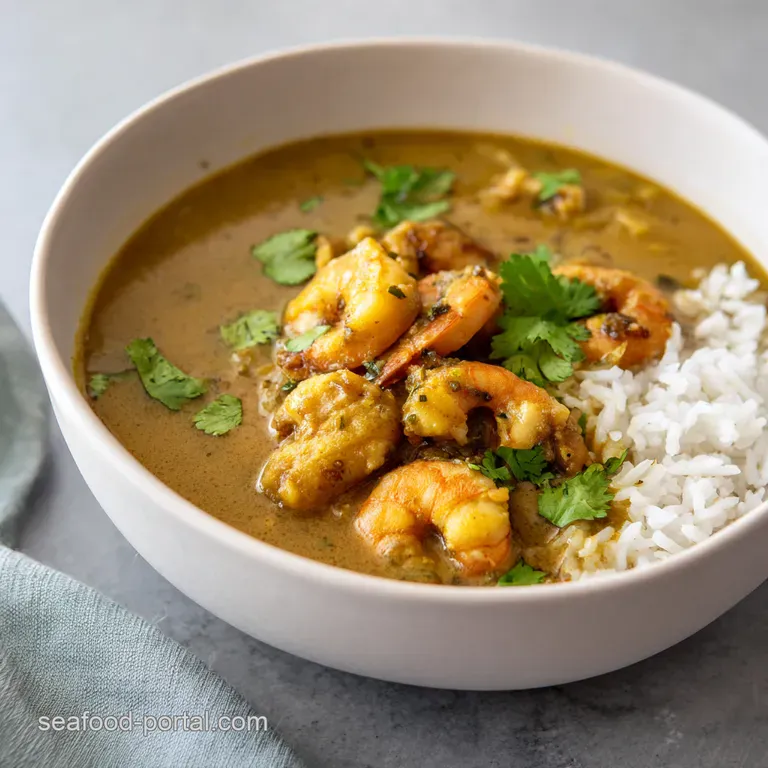 Slow Cooker Coconut Curry Shrimp with Glazed Carrots