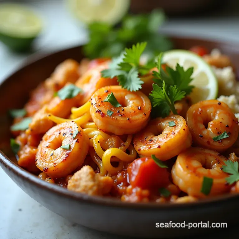 Slow Cooker Fiesta Chicken and Shrimp Rice Bowl