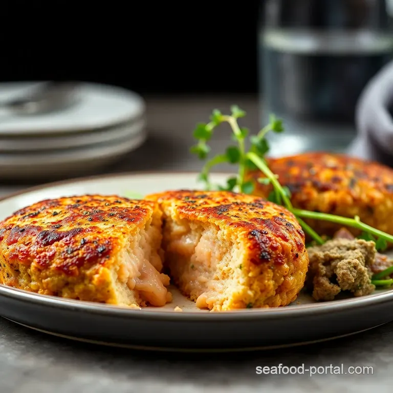 Smoked Salmon & Dill Fishcakes with Lemon-Dill Aioli presentation
